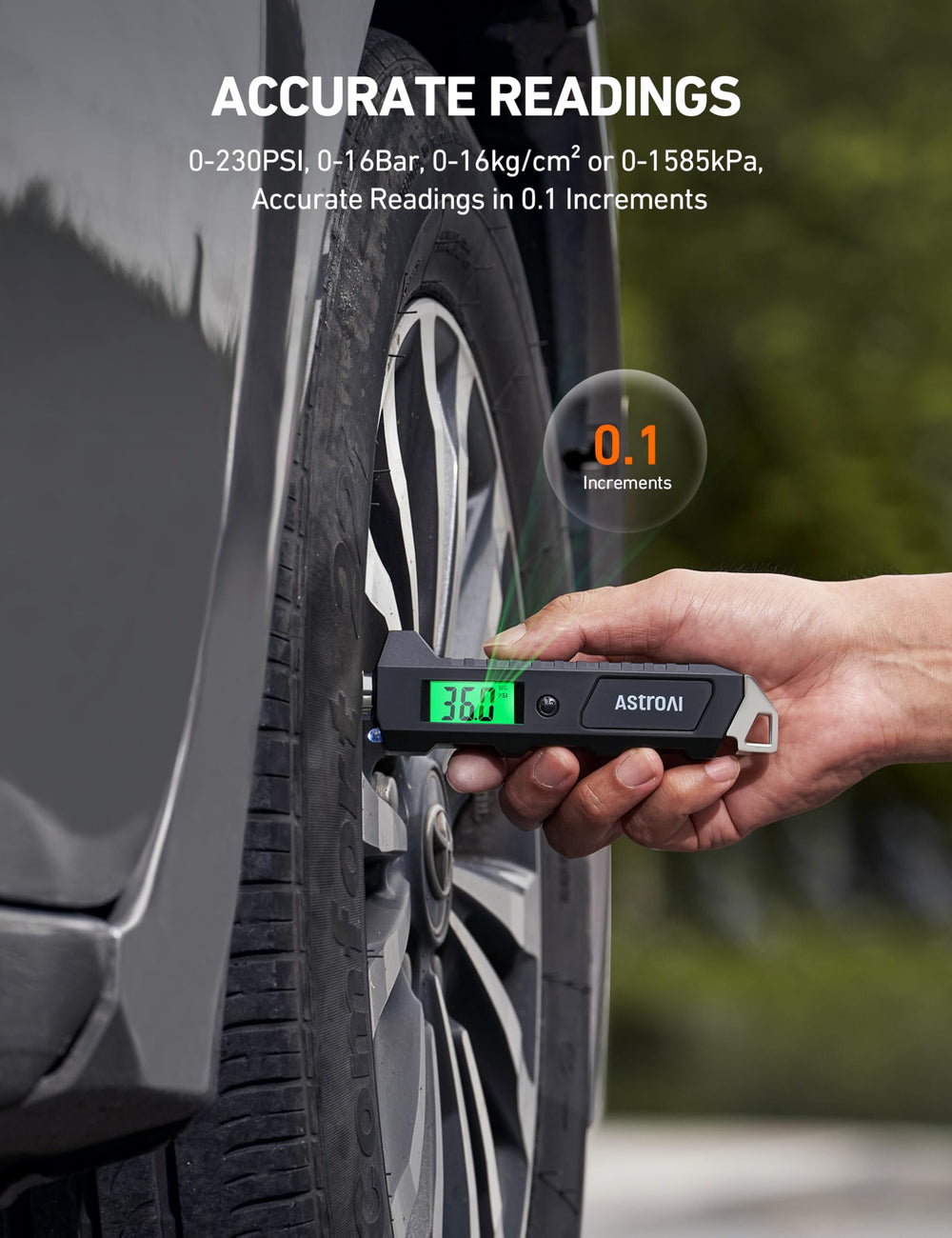 AstroAI non-slip textured grip detail for secure handling and control