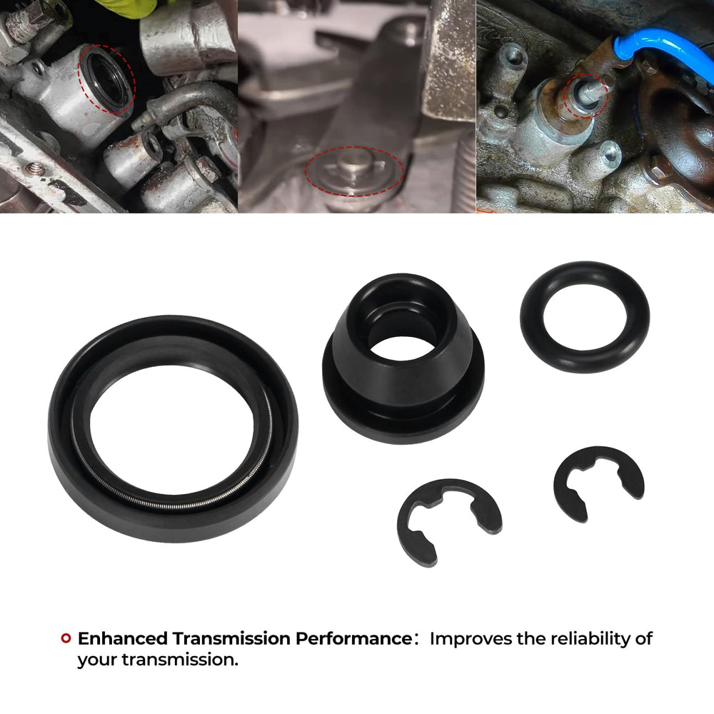 Atesilor rubber grommet and E-clip laid out for clear part recognition and ease