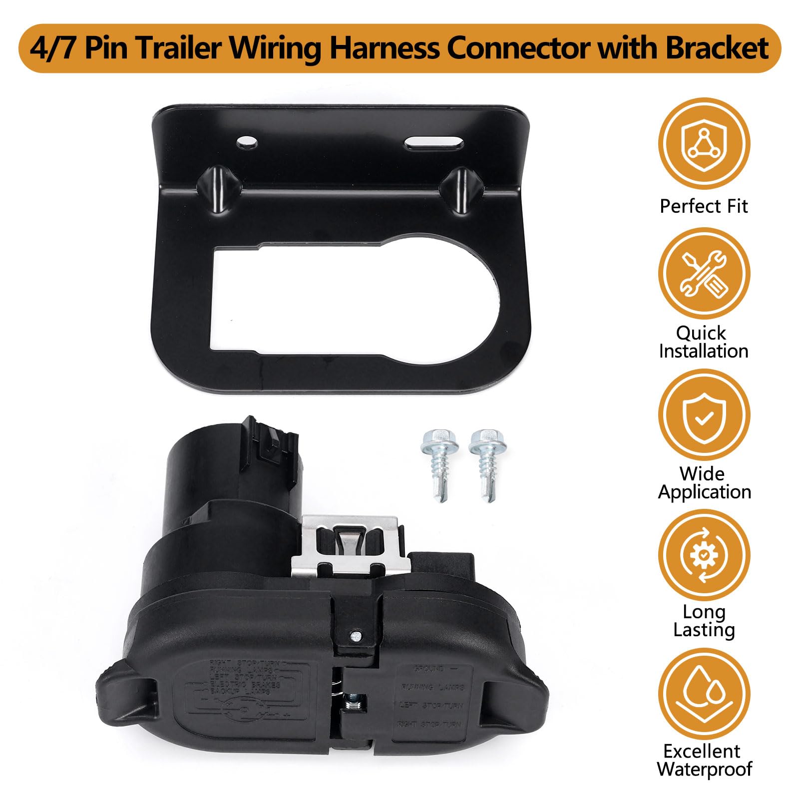 Atesilor connector in use towing a camper illustrating reliable trailer power