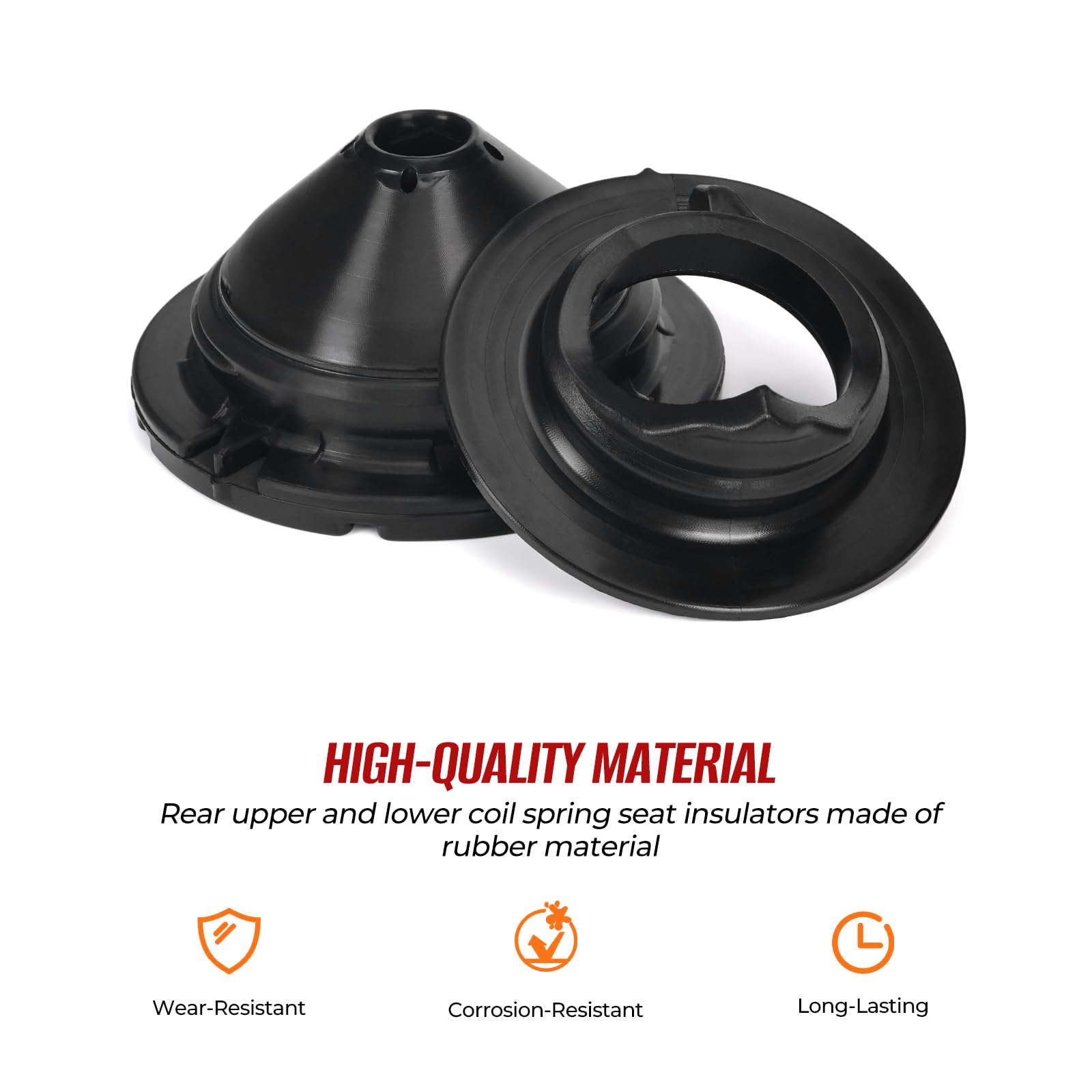 Atesilor rubber insulator texture close-up improves vibration damping
