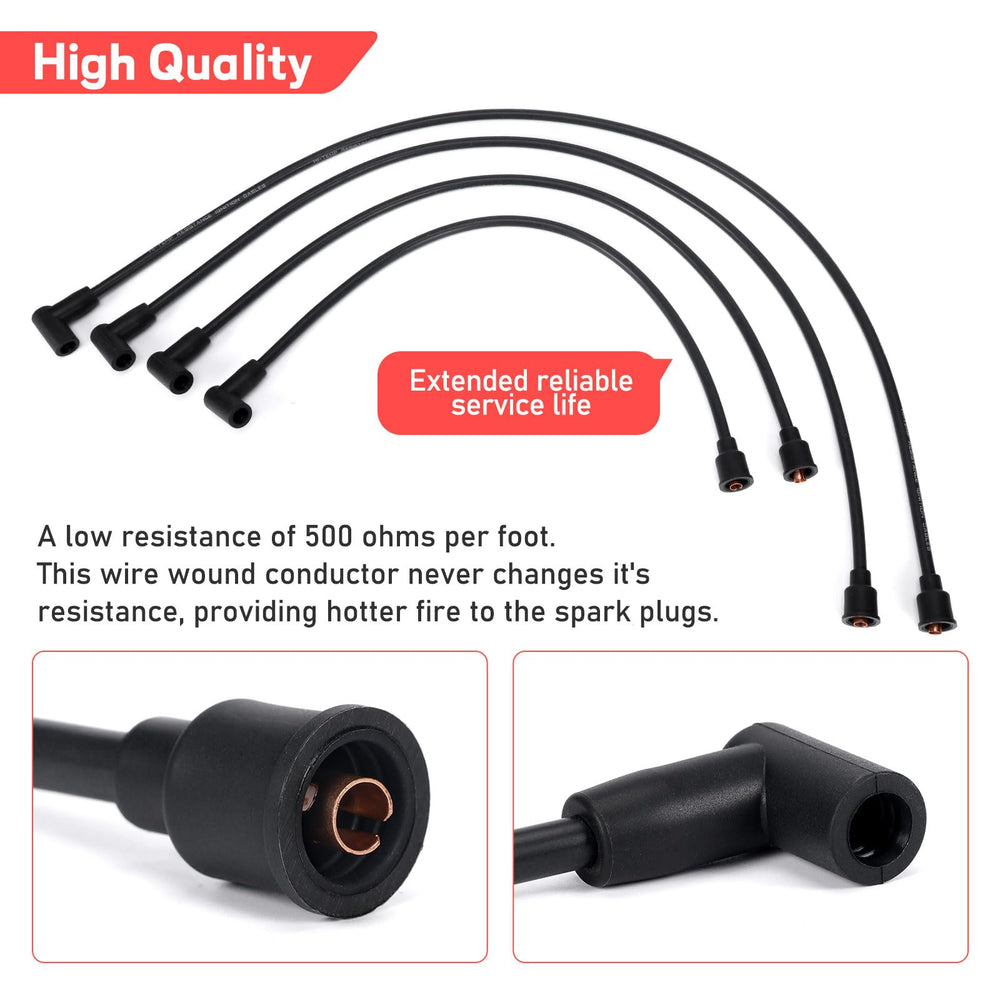 atesilor spark plug wires silicone jacket detail resisting heat and oil exposure