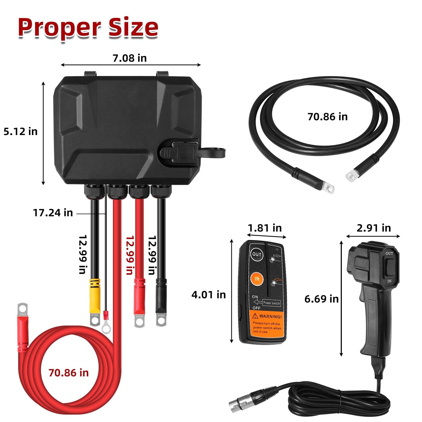 ATOLS quick-connect jumper cables and negative lead for fast hookup