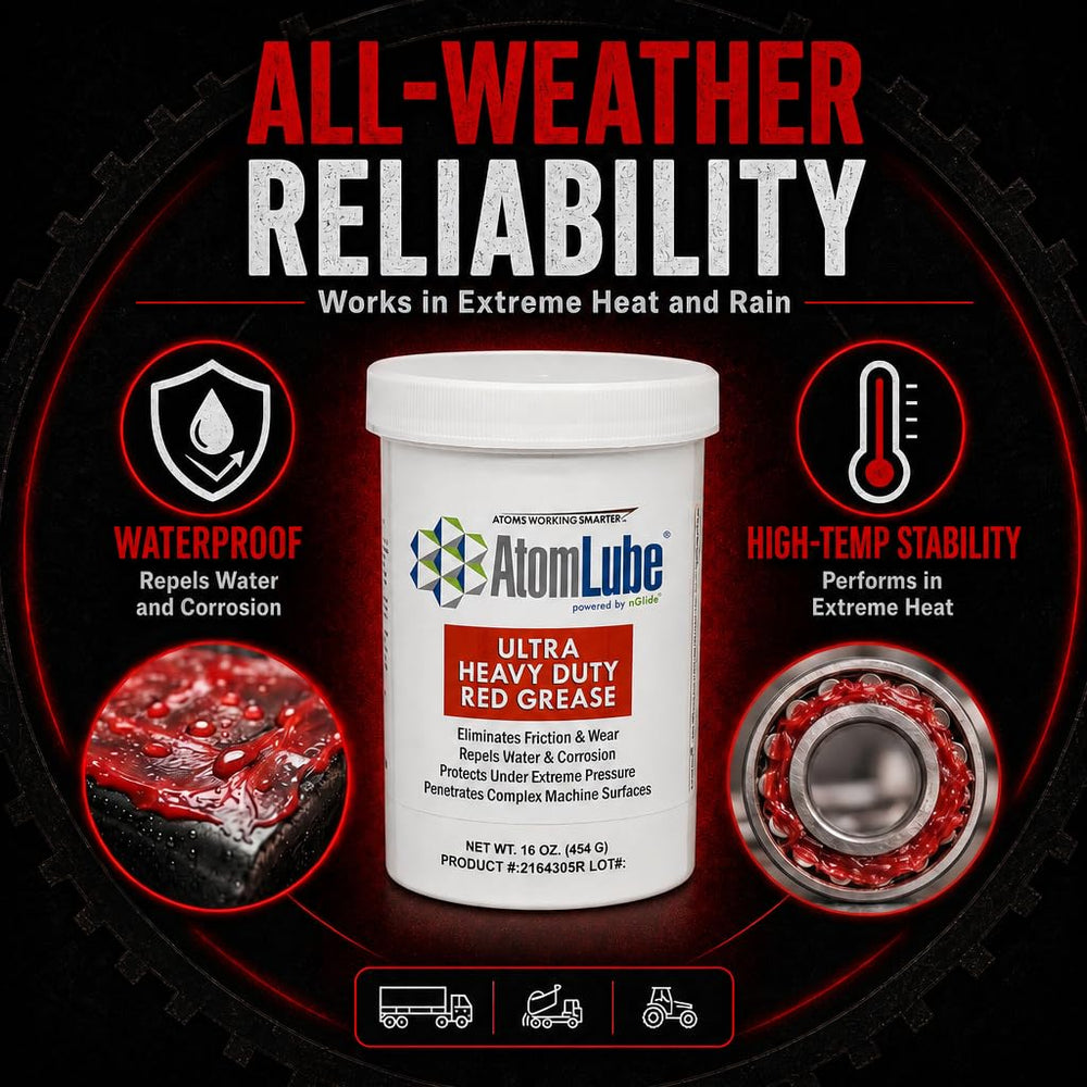 AtomLube paste applied to bearing showing lubrication and wear prevention