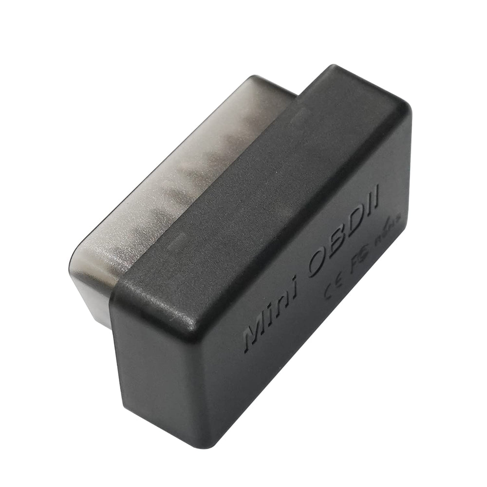 ATOTO AC-4450 front view plugged into OBDII port showing easy install and instant diagnostics