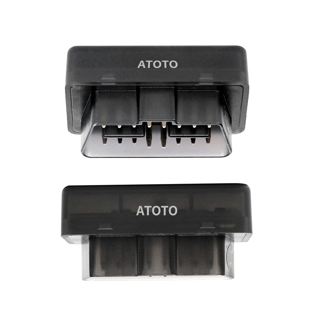 ATOTO AC-4450 size comparison with car key showing compact design for storage convenience