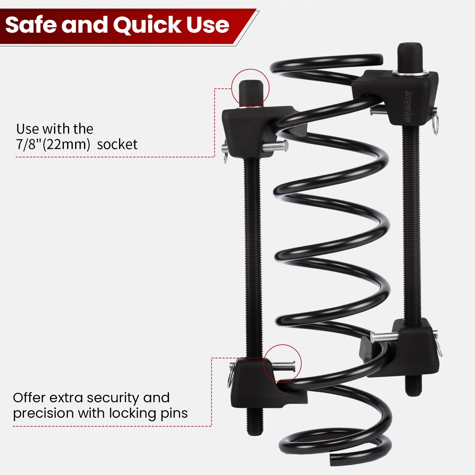 ATP hook and safe-lock detail demonstrating secure engagement for safety