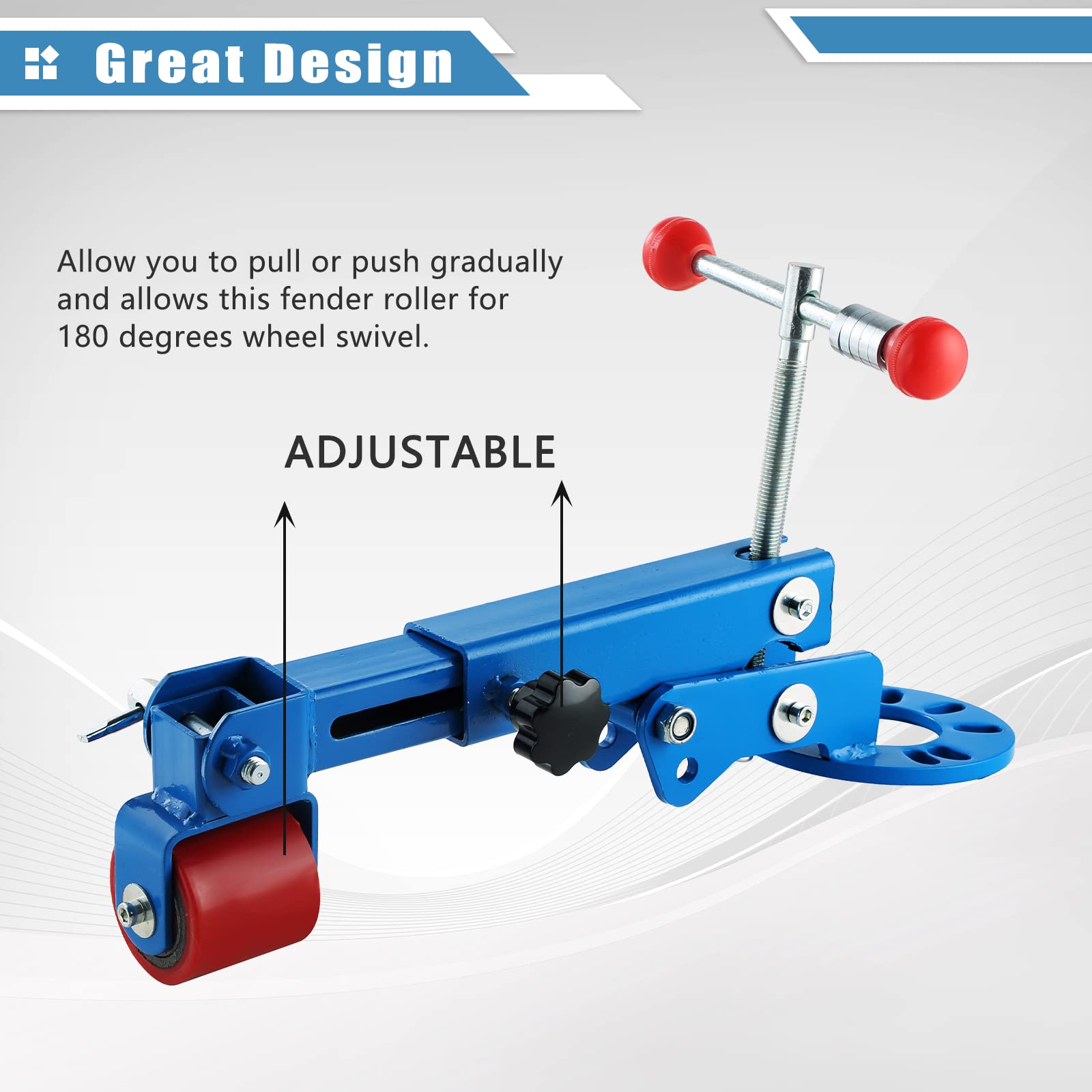 ATPTOOL galvanized handle and hitch pin delivering leverage and adjustable rolling angle