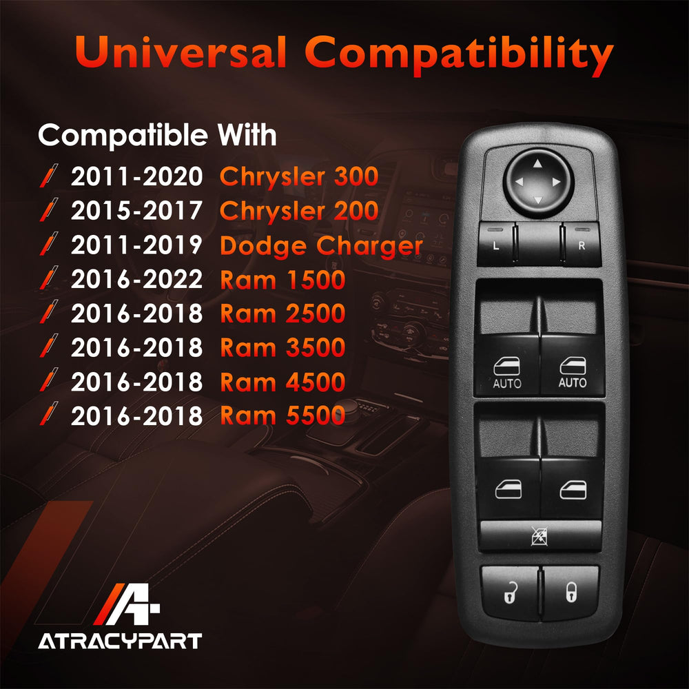 atracypart button layout close-up displays clear switch labels and ease