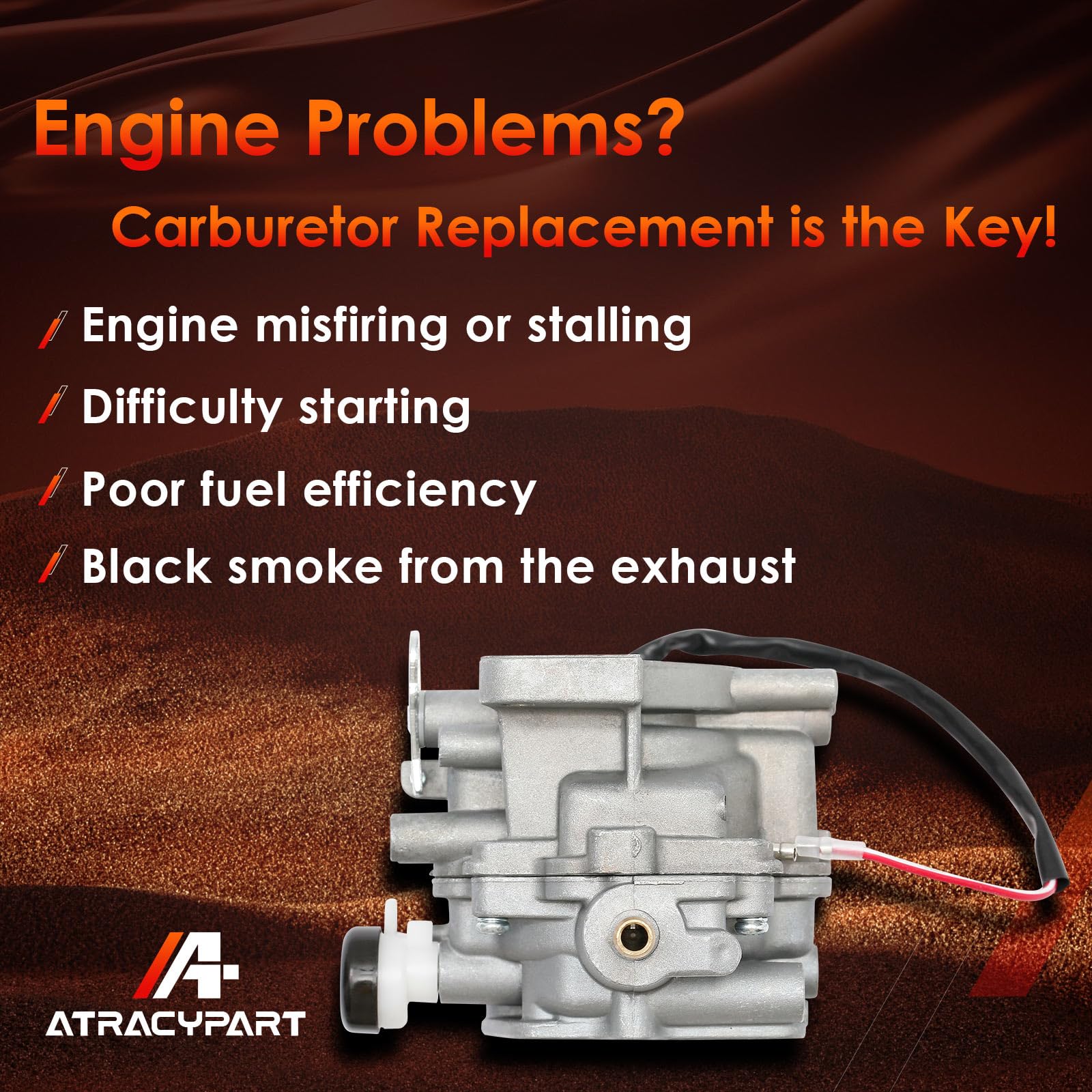 ATRACYPART packaging with carburetor and gaskets ready for immediate installation and reliability