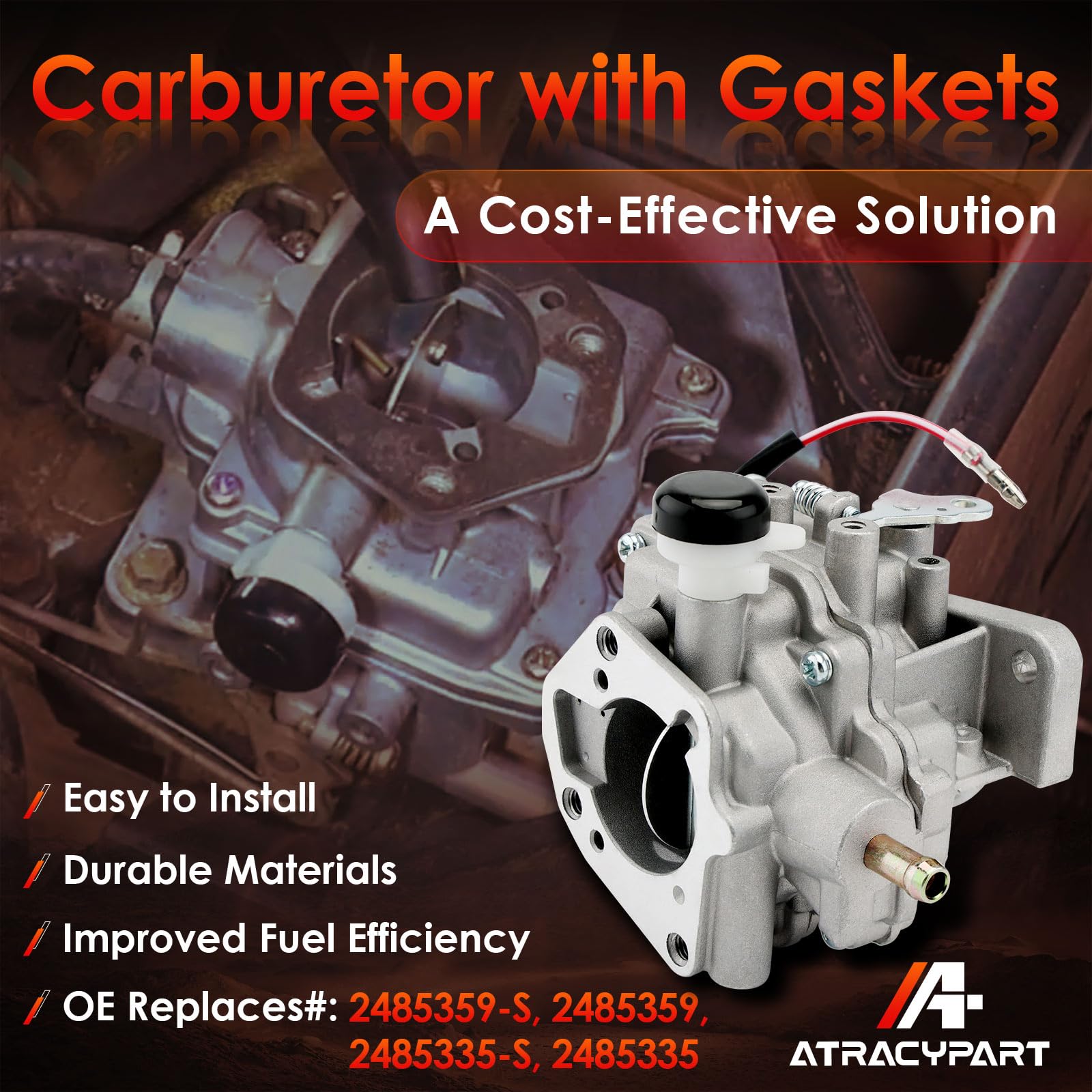 ATRACYPART carburetor side linkage detail highlighting correct mounting and smoother throttle action