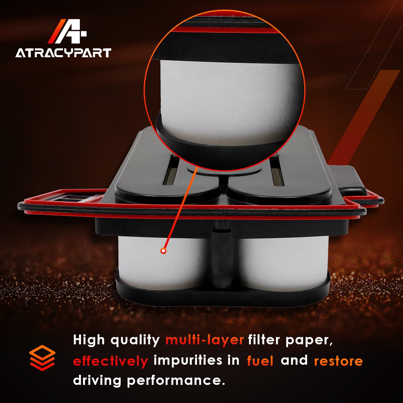 ATRACYPART breather next to ruler showing compact size for straightforward replacement