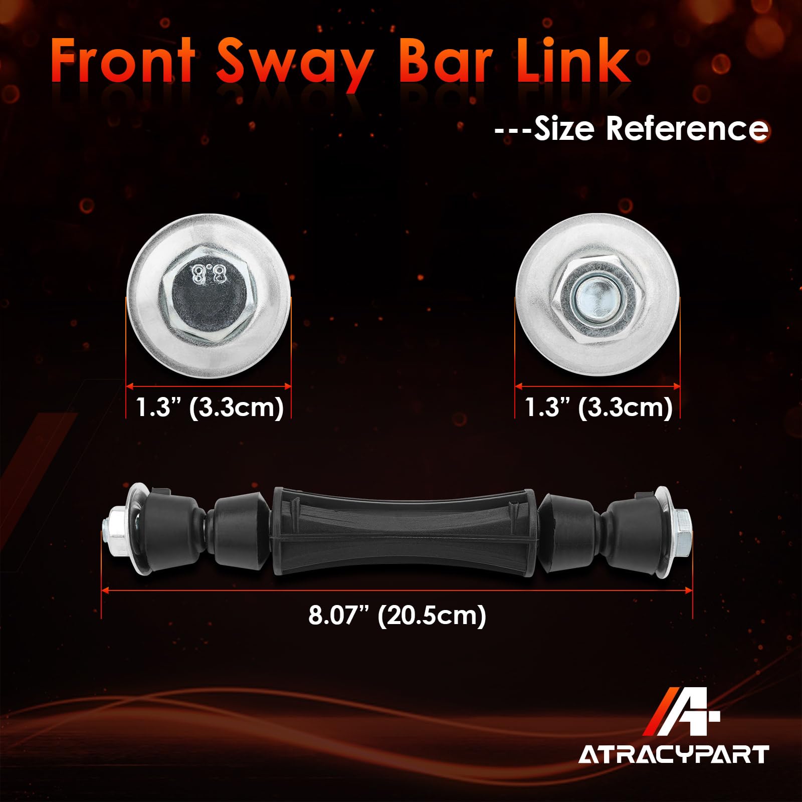 ATRACYPART link next to ruler showing precise OE-fit dimensions benefit