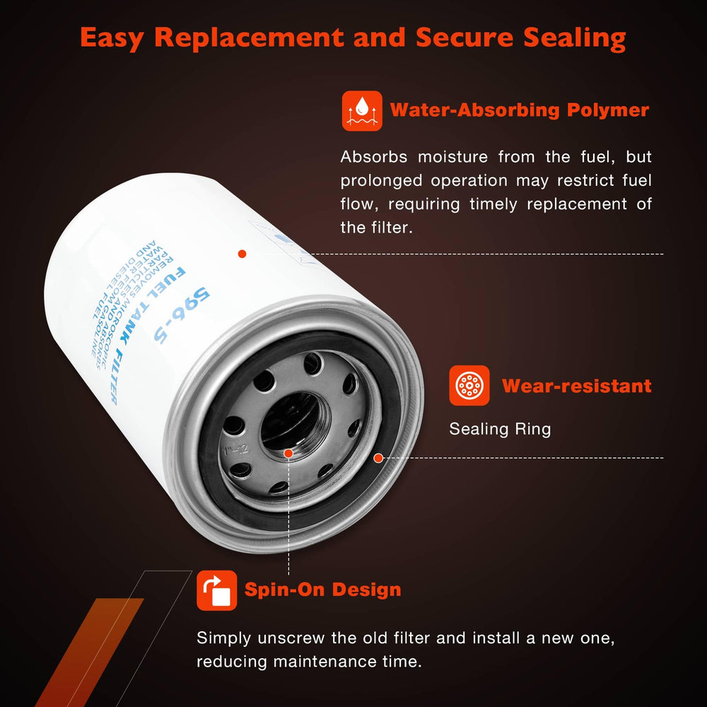 ATRACYPART filter installed on a transfer tank showing secure fuel protection