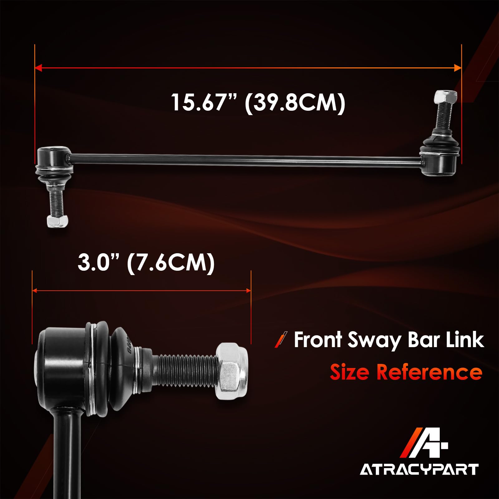 ATRACYPART installed on SUV with road background illustrating improved handling confidence