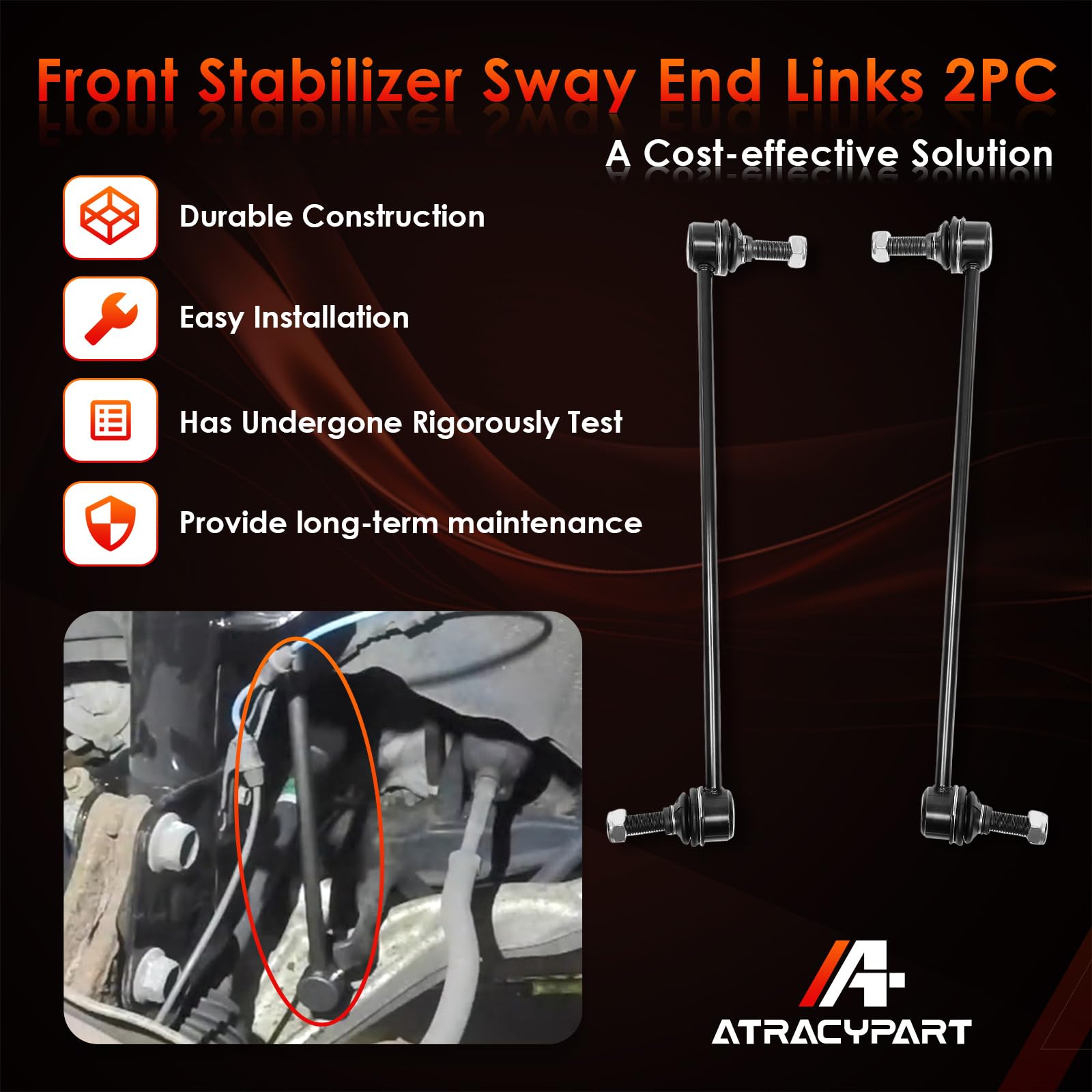 ATRACYPART two K750155 links in package showing replacement pair for complete axle service