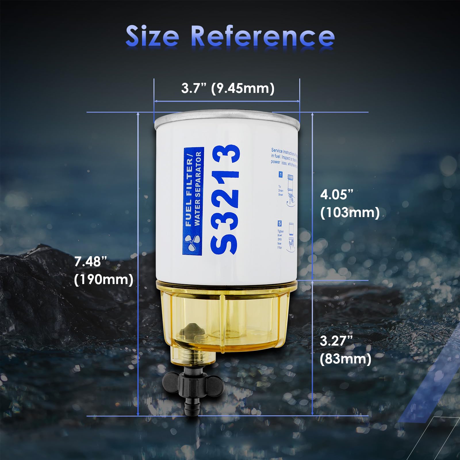 ATRACYPART label and OEM numbers show compatibility with Mercury and Racor parts