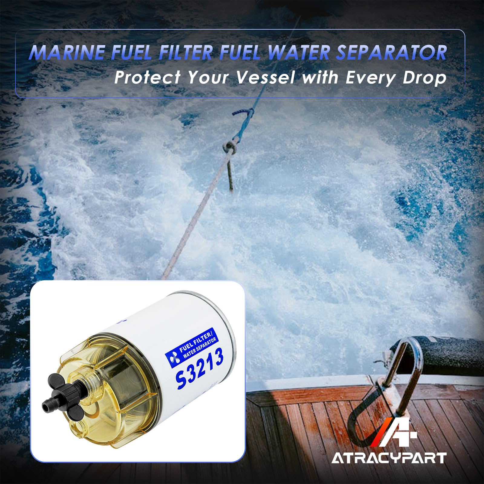 ATRACYPART on boat deck lifestyle shot highlights marine durability and peace of mind