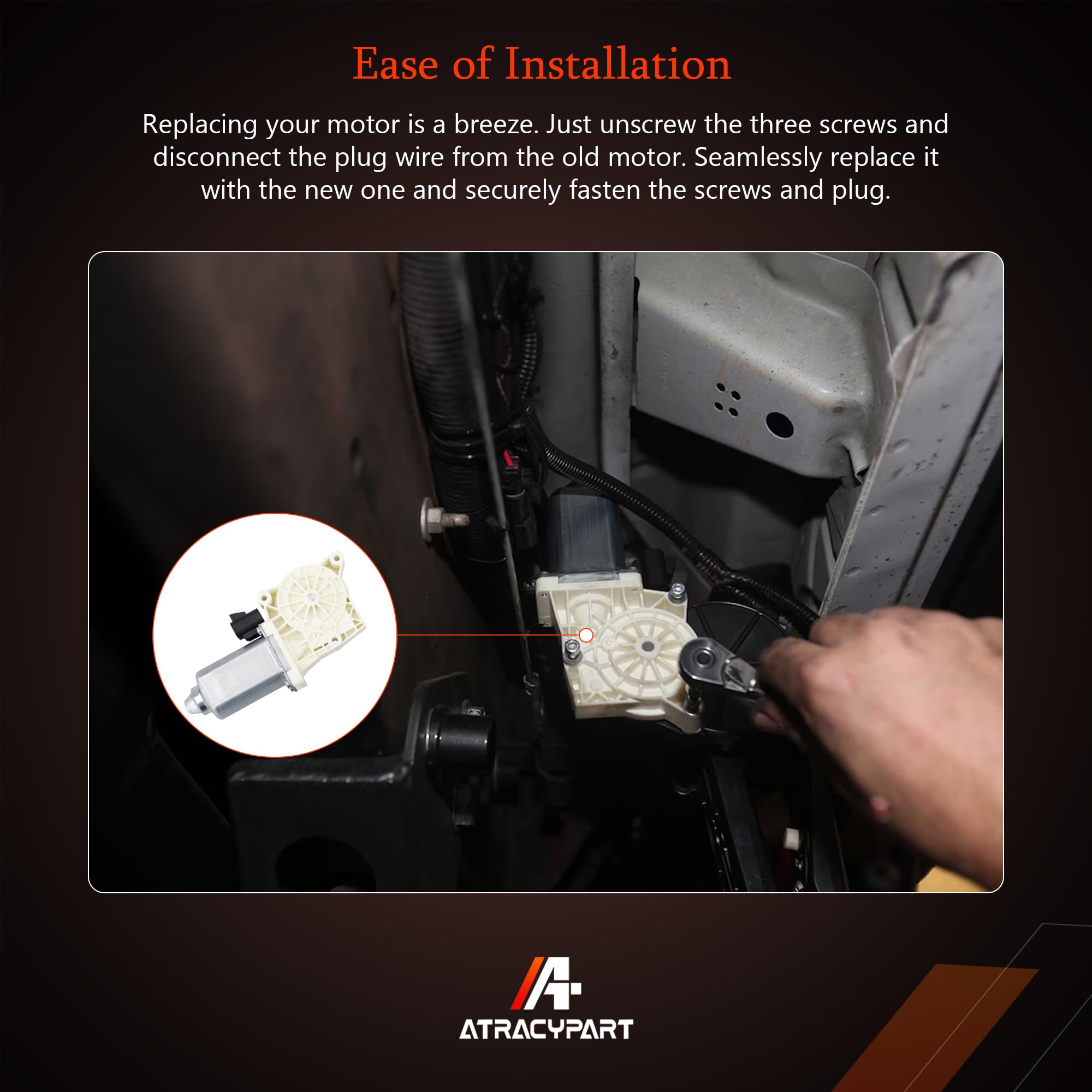 ATRACYPART motor installed under vehicle showing restored step operation benefit