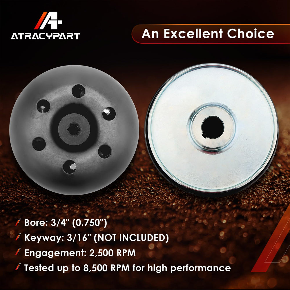 ATRACYPART side-by-side with stock clutch showing sturdier build and performance upgrade benefit