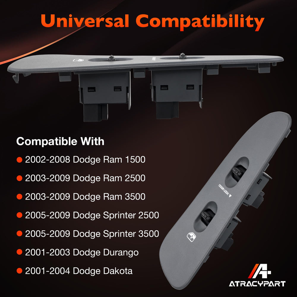 ATRACYPART switch side profile mounted demonstrating correct door panel alignment
