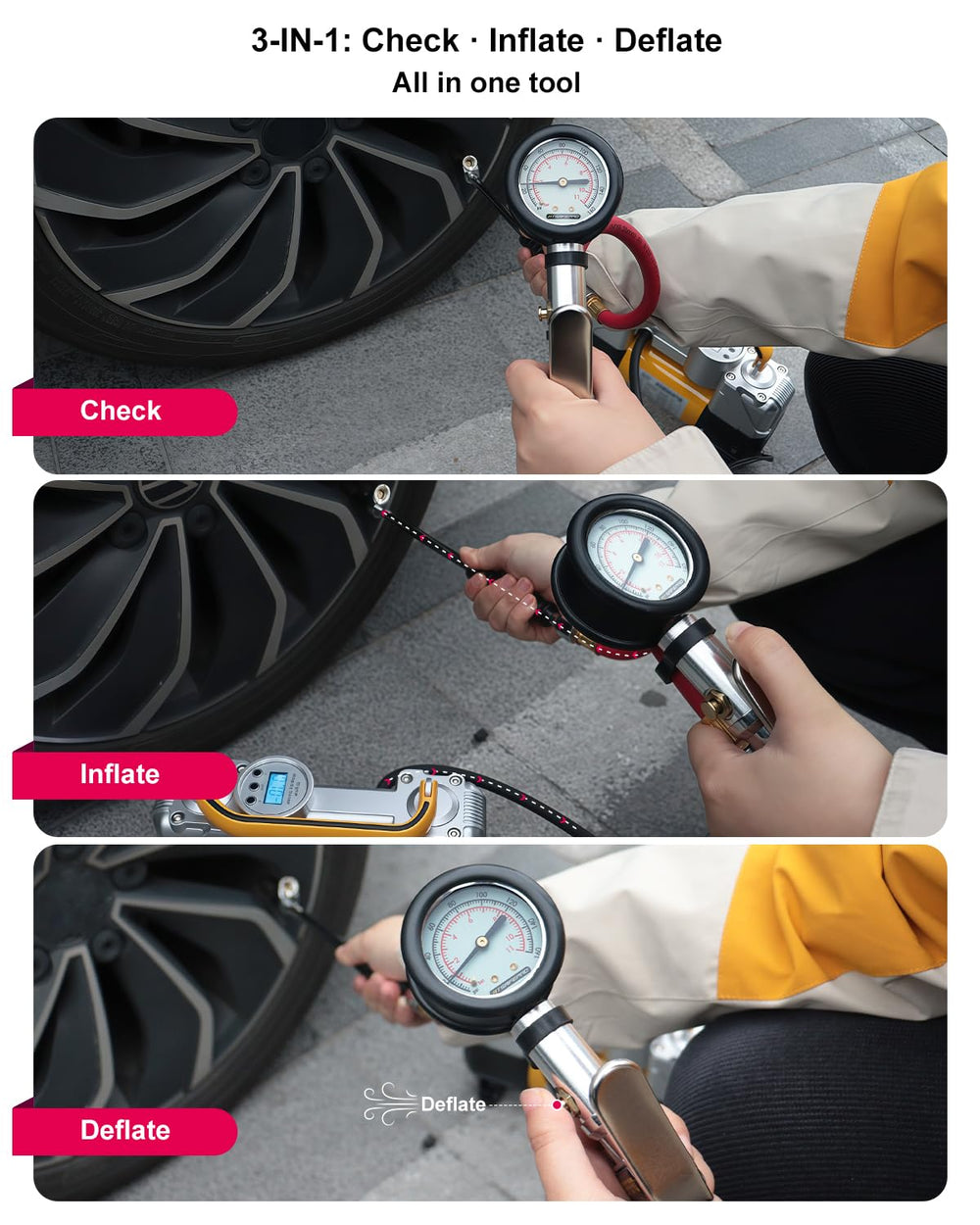 ATsafepro clear gauge face offering precise readable pressure