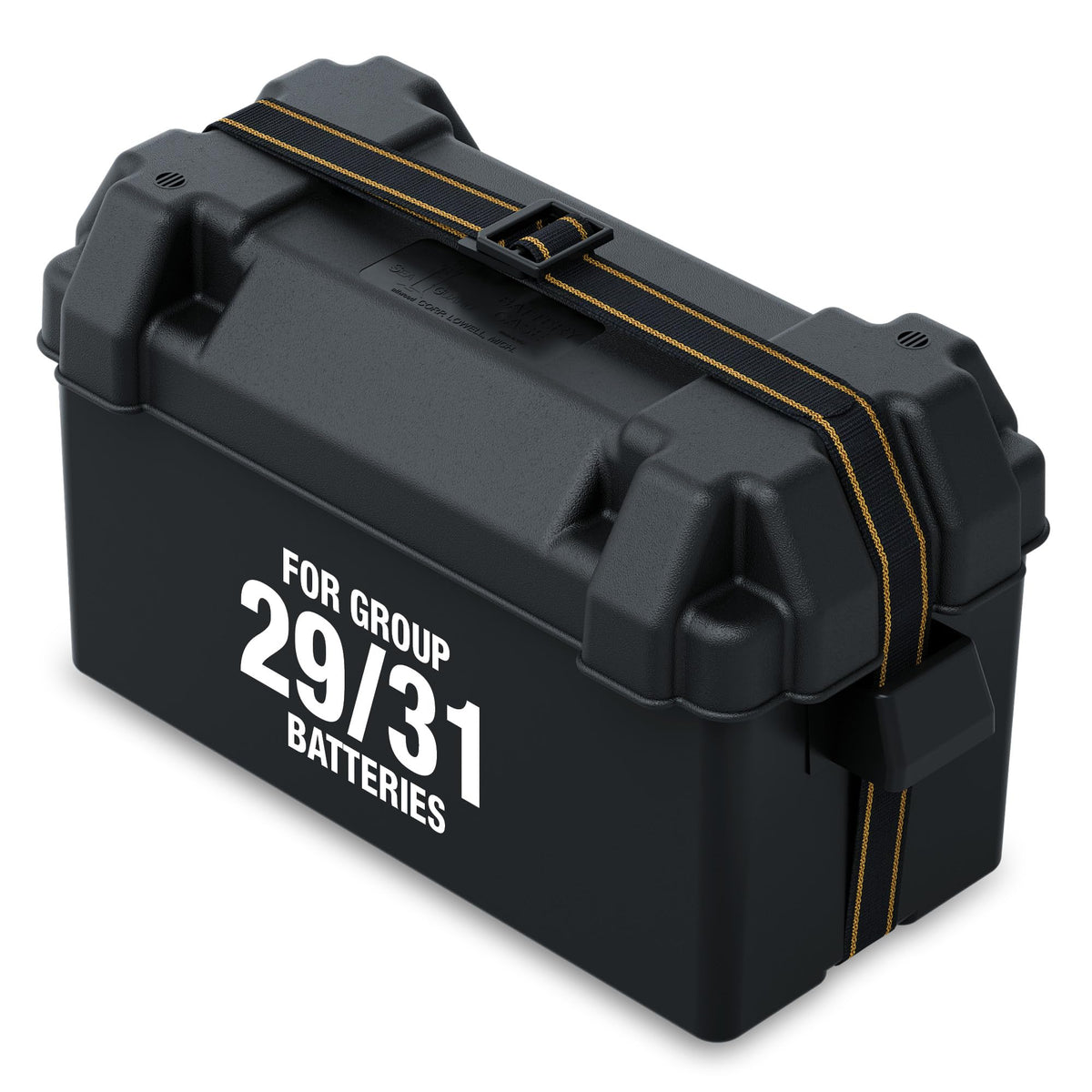 attwood front view showing box exterior and handles, durable protection