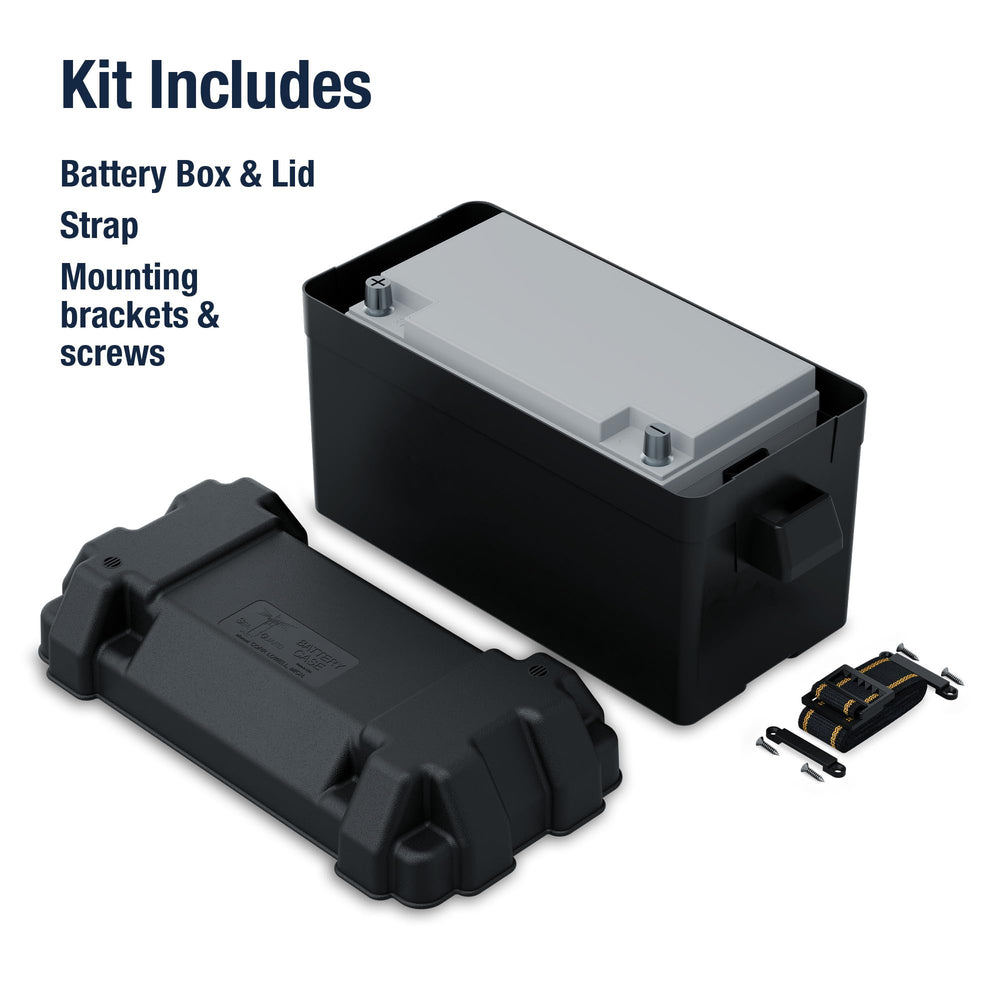 attwood box installed with Group 31 battery inside, tidy wiring benefit