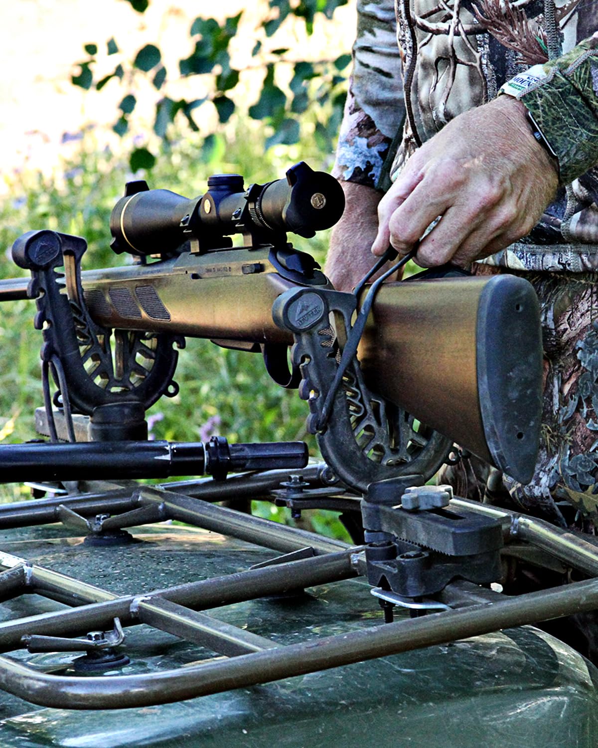 ATV Tek holding a soft gun case illustrating custom-fit protection