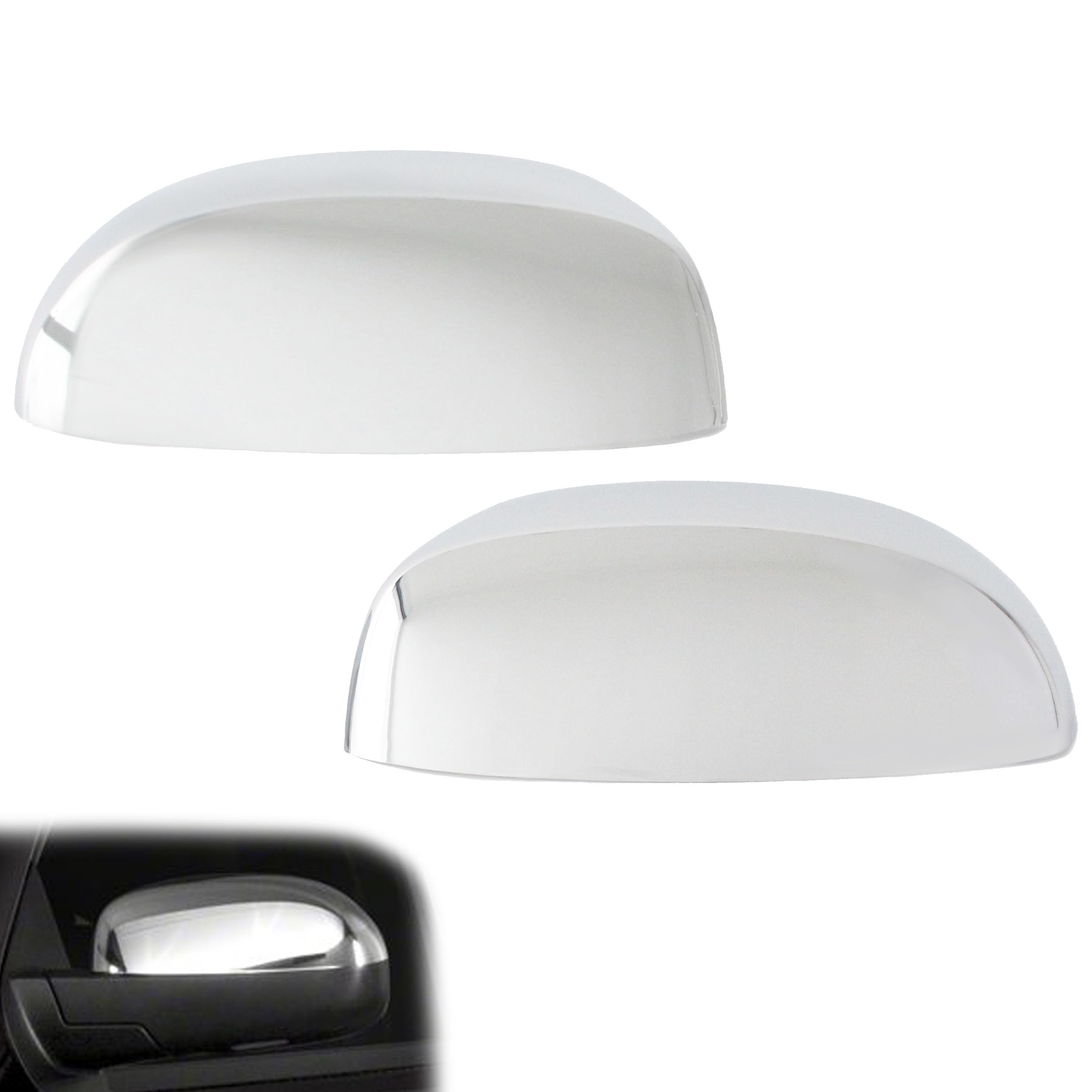 AUCERAMIC front view chrome mirror cover showing sleek restored appearance