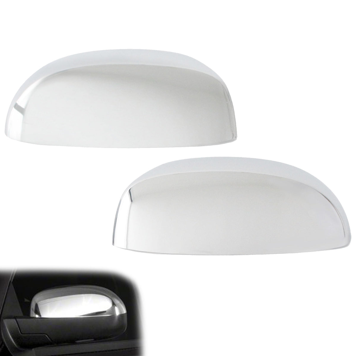 AUCERAMIC front view chrome mirror cover showing sleek restored appearance
