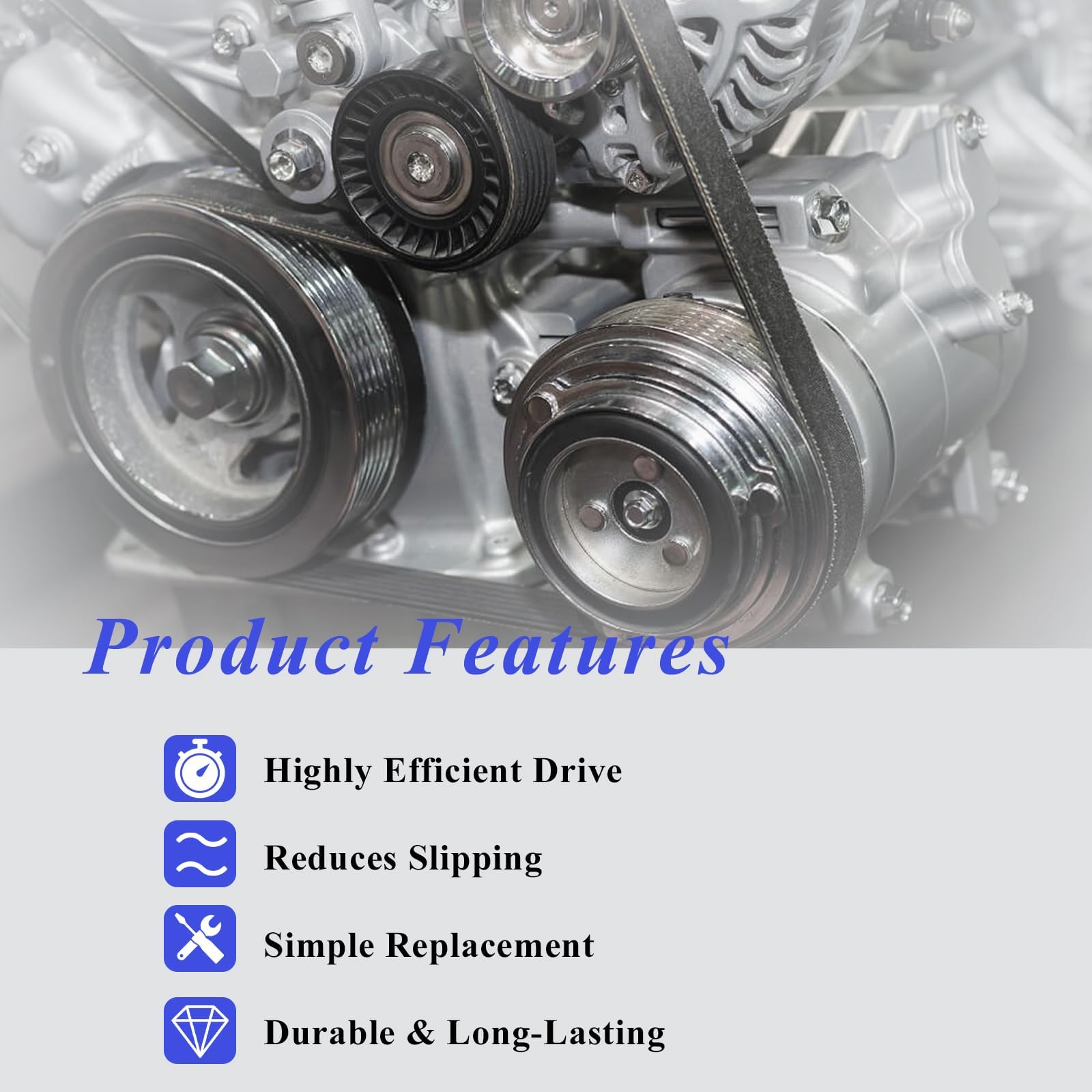 AUCERAMIC belt installed on an Acura TSX engine demonstrating proper routing and compatibility
