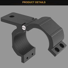 Audak close-up of rotating joint demonstrating 360-degree aiming benefit