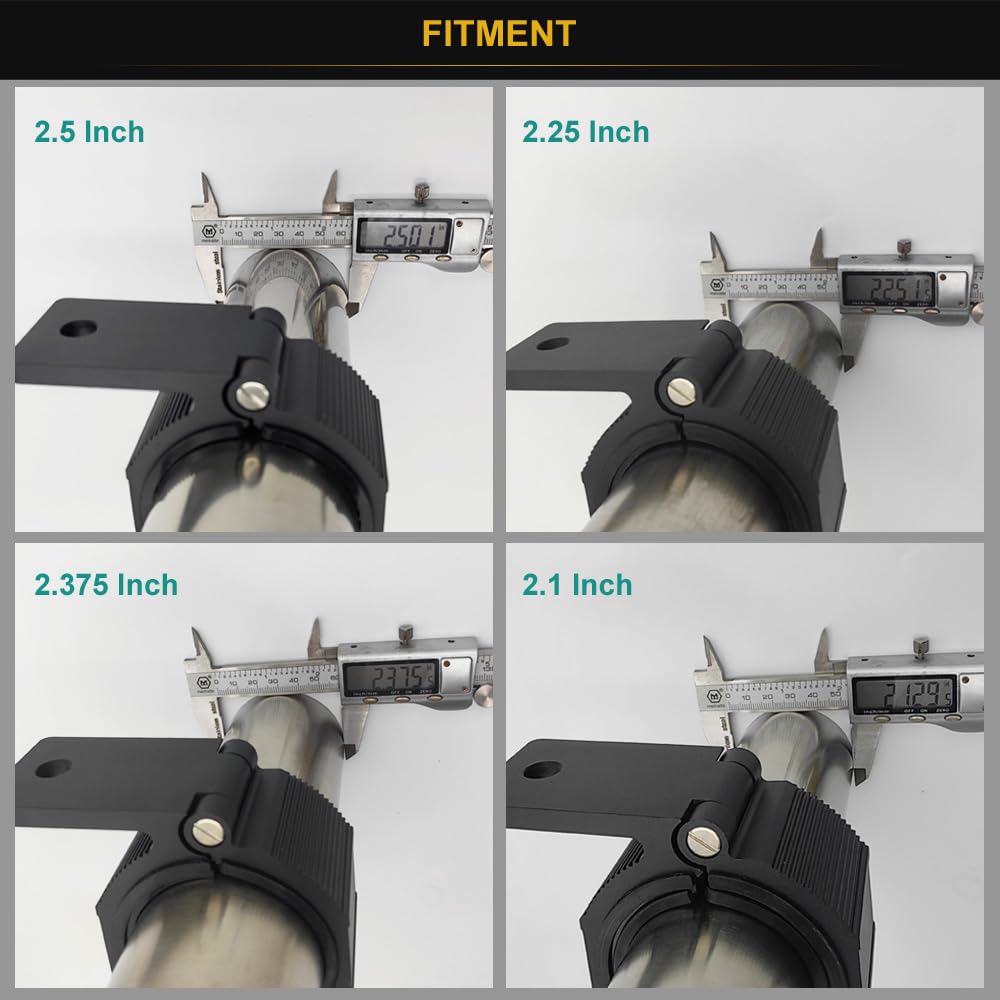 Audak size comparison tube fit demonstrating compatibility with 2.1–2.5 inch tubes benefit
