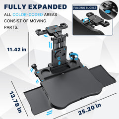 AUEOTUAR folded flat storage showing slim 1.57-inch profile for saving space