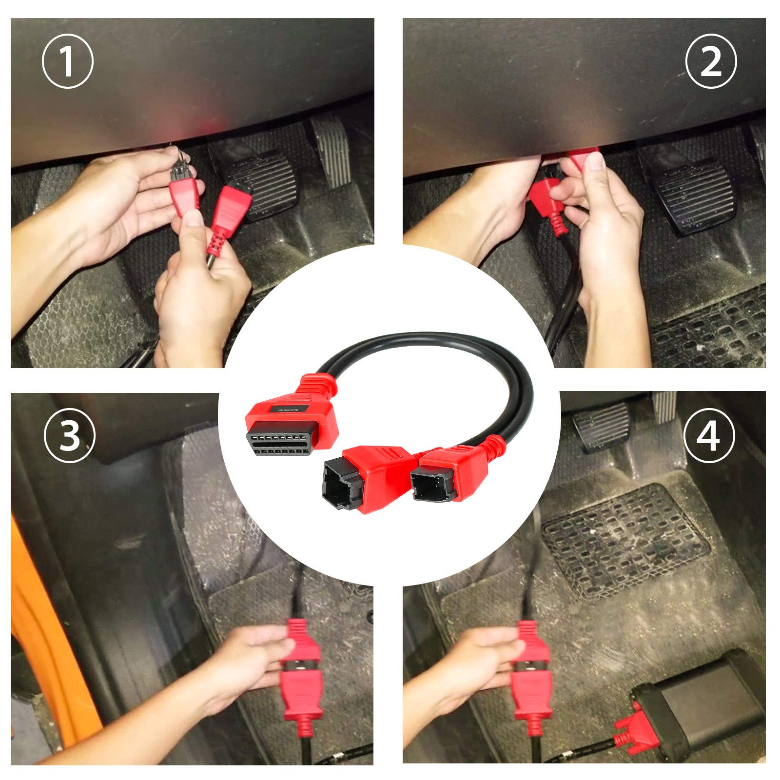 AUGOCOM cable beside ruler showing scale for easy fitment and routing