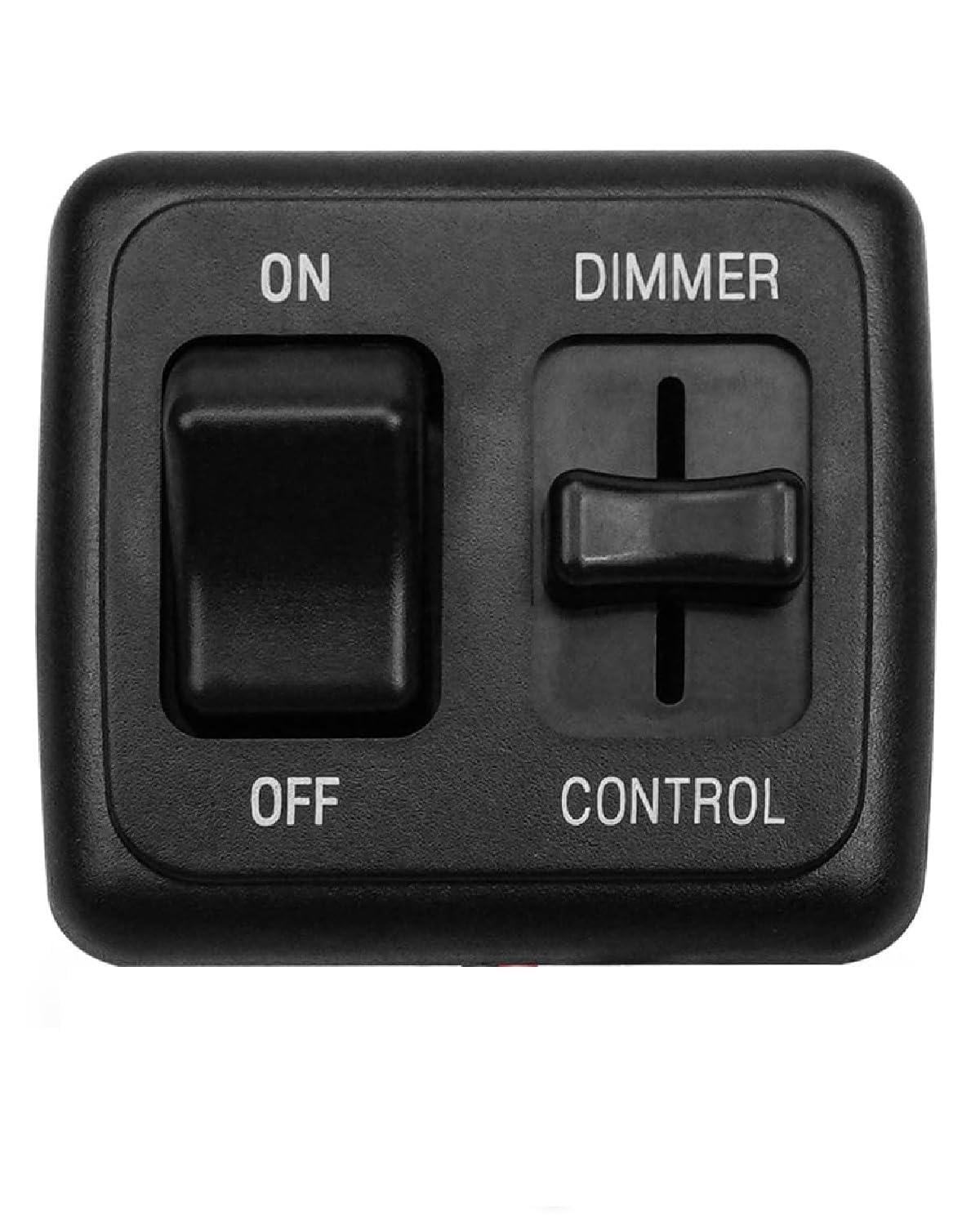 AUGREX front panel dimmer showing toggle and slider, clear control benefit