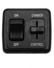 AUGREX front panel dimmer showing toggle and slider, clear control benefit