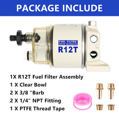 AUIVERED filter element detail highlighting 10-micron filtration benefit