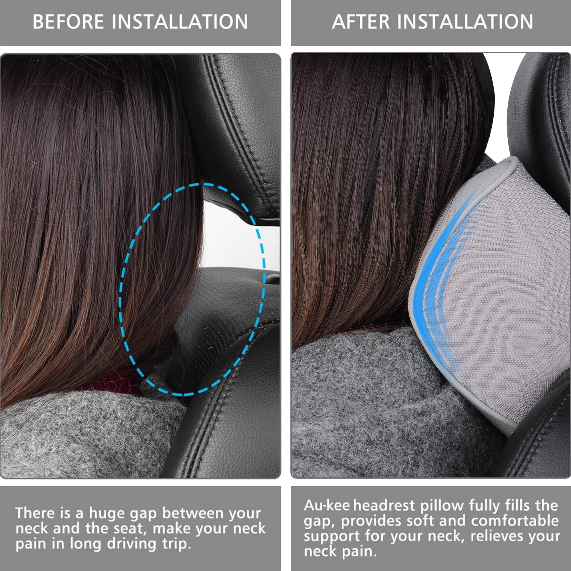 Aukee double elastic strap detail showing secure attachment benefit