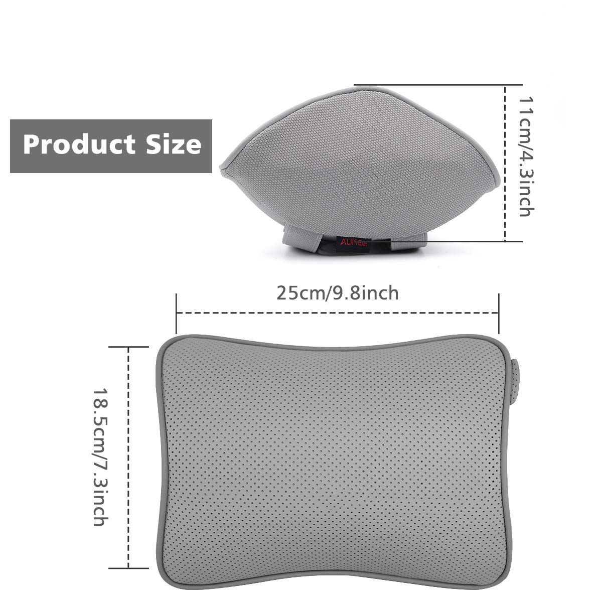 Aukee pillows in car interior on a road trip showing ergonomic support benefit