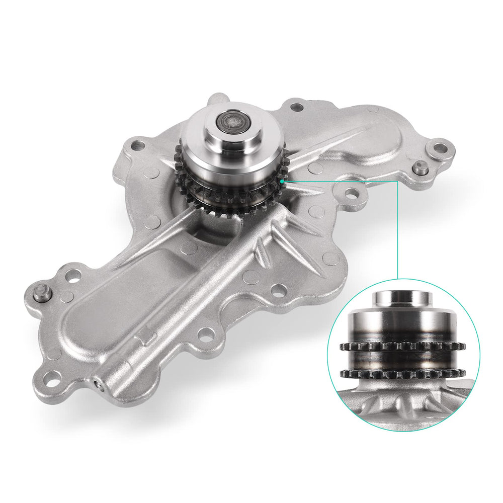 AULINK front view of water pump showing mounting points and fitment benefit