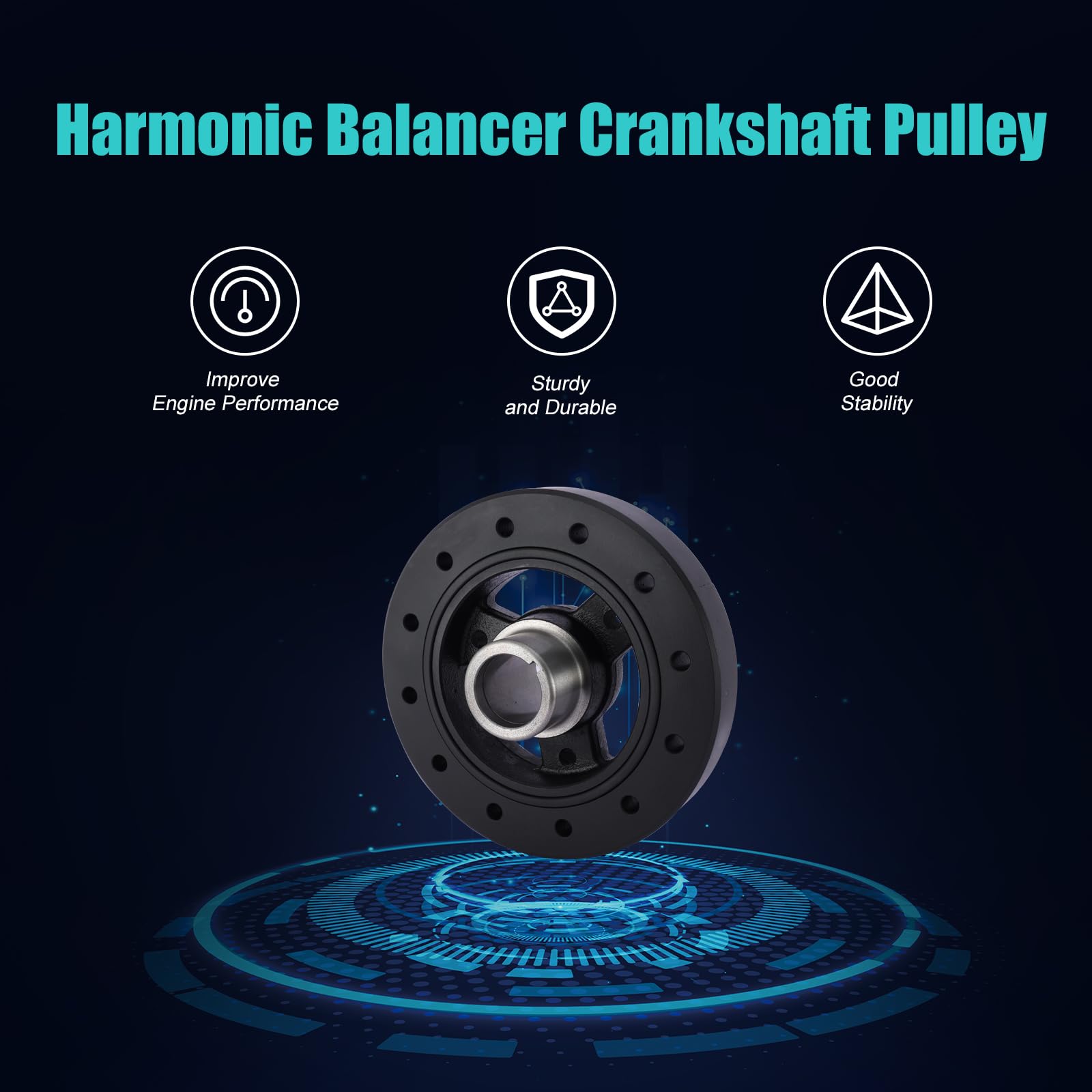 AULINK close-up of bonded rubber damper illustrating vibration control benefit
