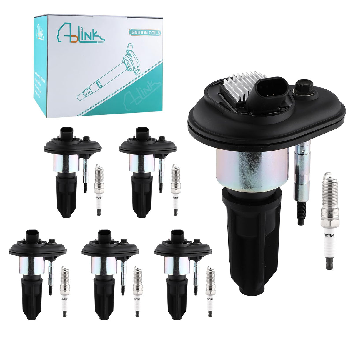 AULINK front-facing kit showing all six coils and plugs for easy identification and fitment