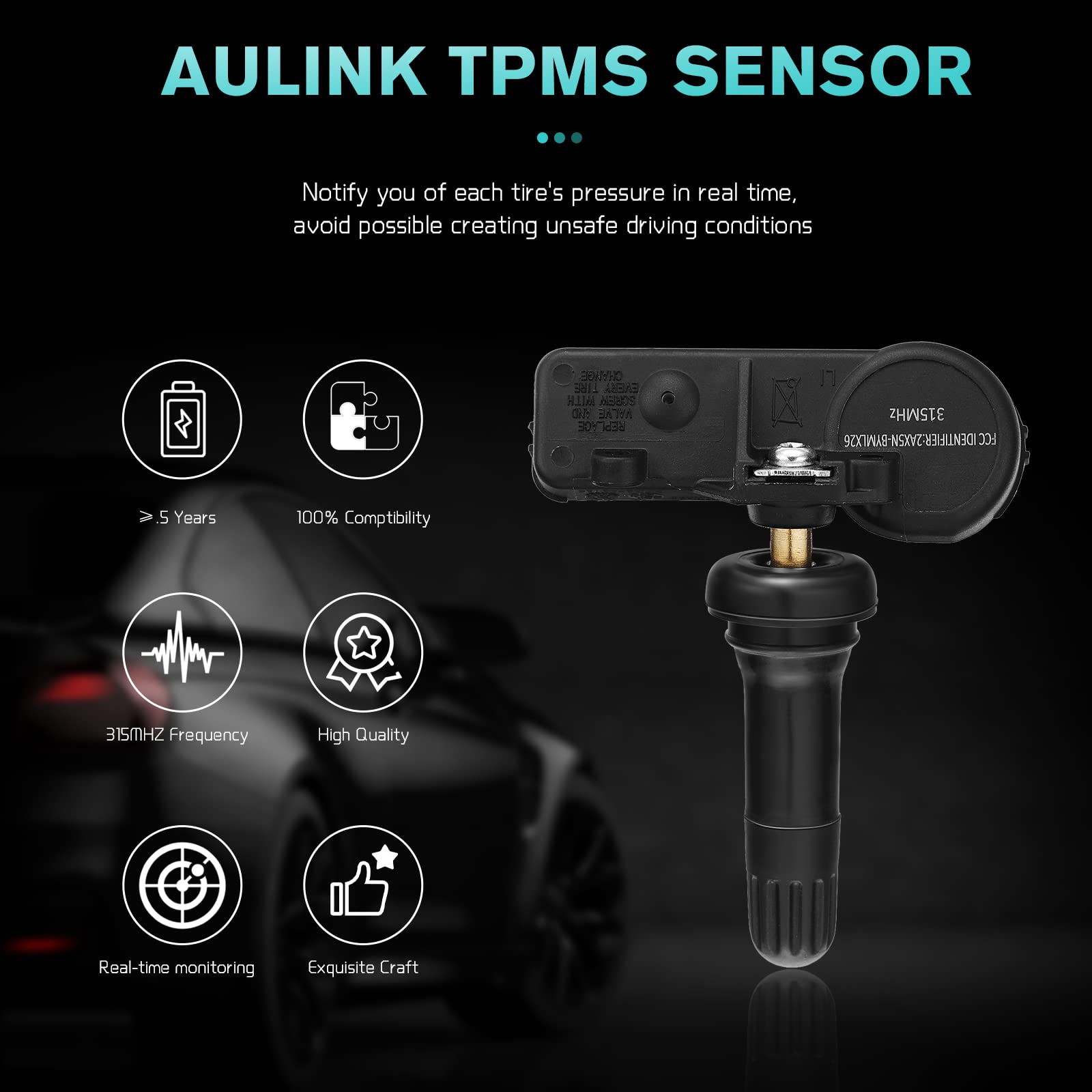 AULINK valve stem closeup highlighting corrosion‑resistant metal and seal