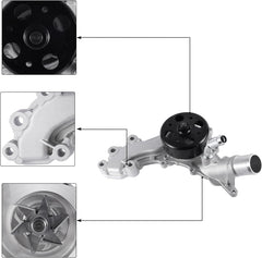 AULINK water pump rear mounting side displaying bolt holes for exact OEM alignment
