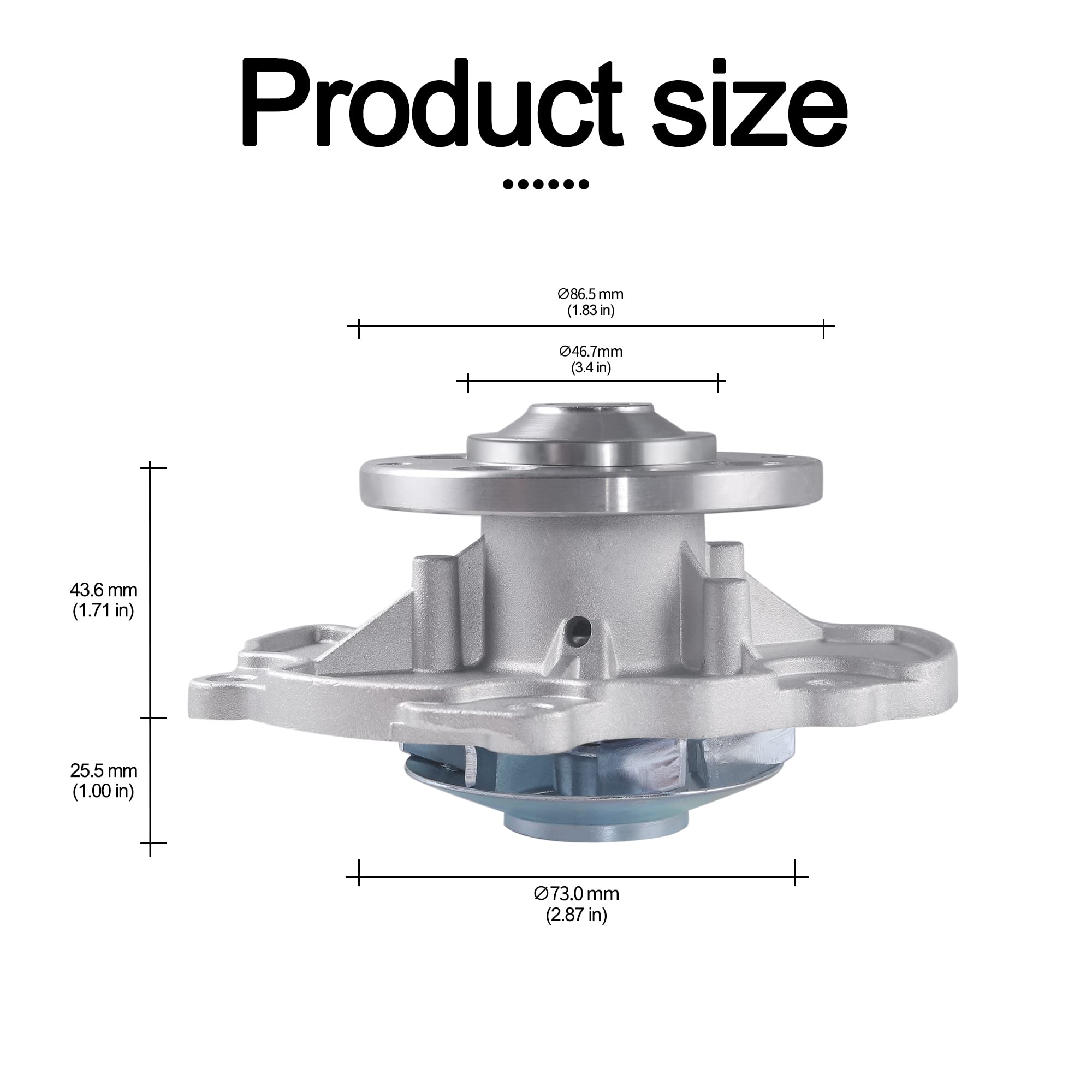 AULINK water pump bearing closeup illustrating hardened bearings for long life