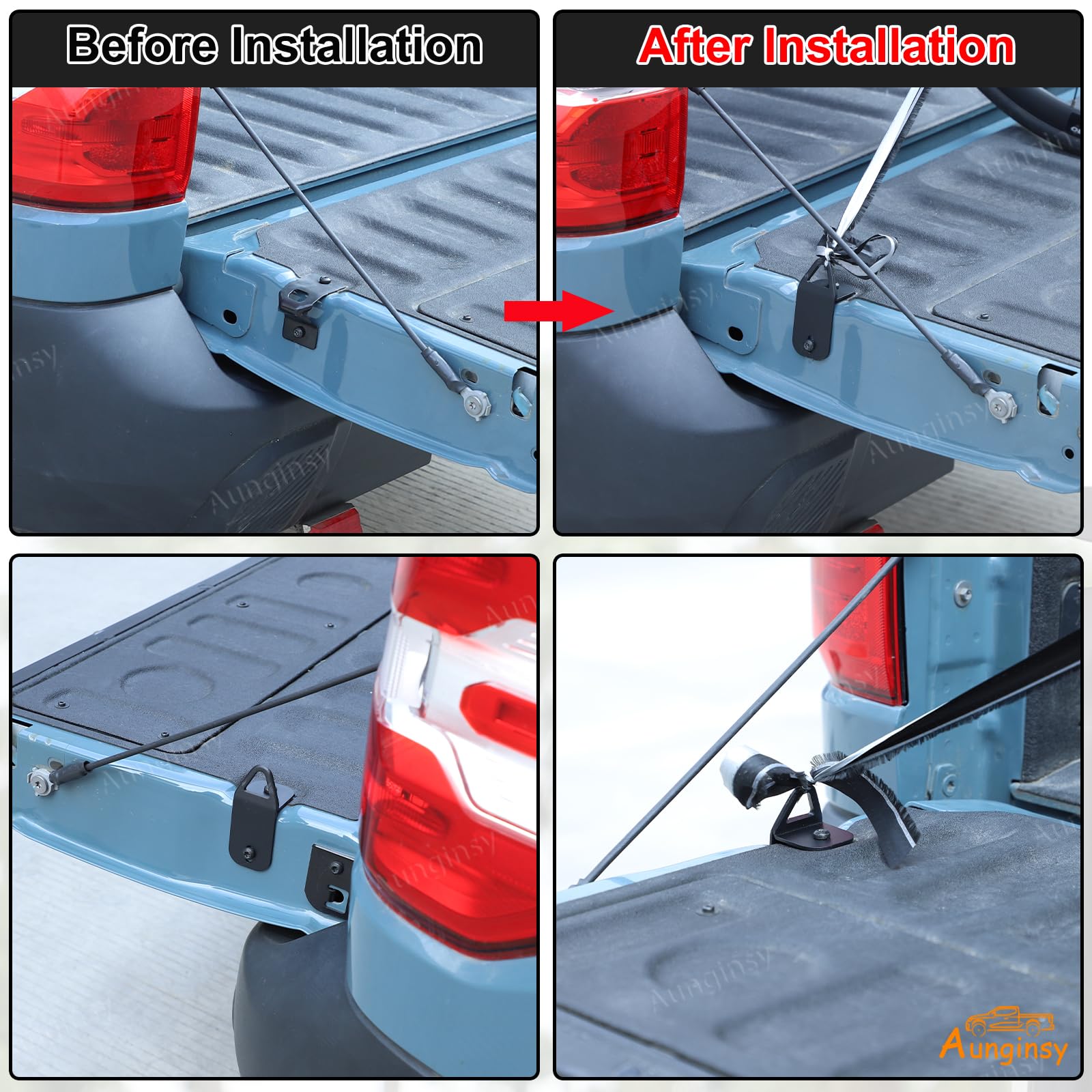 Aunginsy material detail showing carbon steel construction and durability