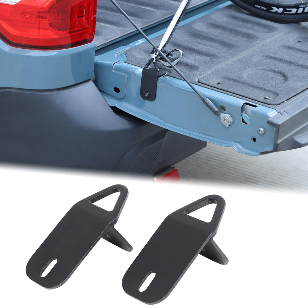 Aunginsy front view of tailgate cleat showing mounting shape and secure hold