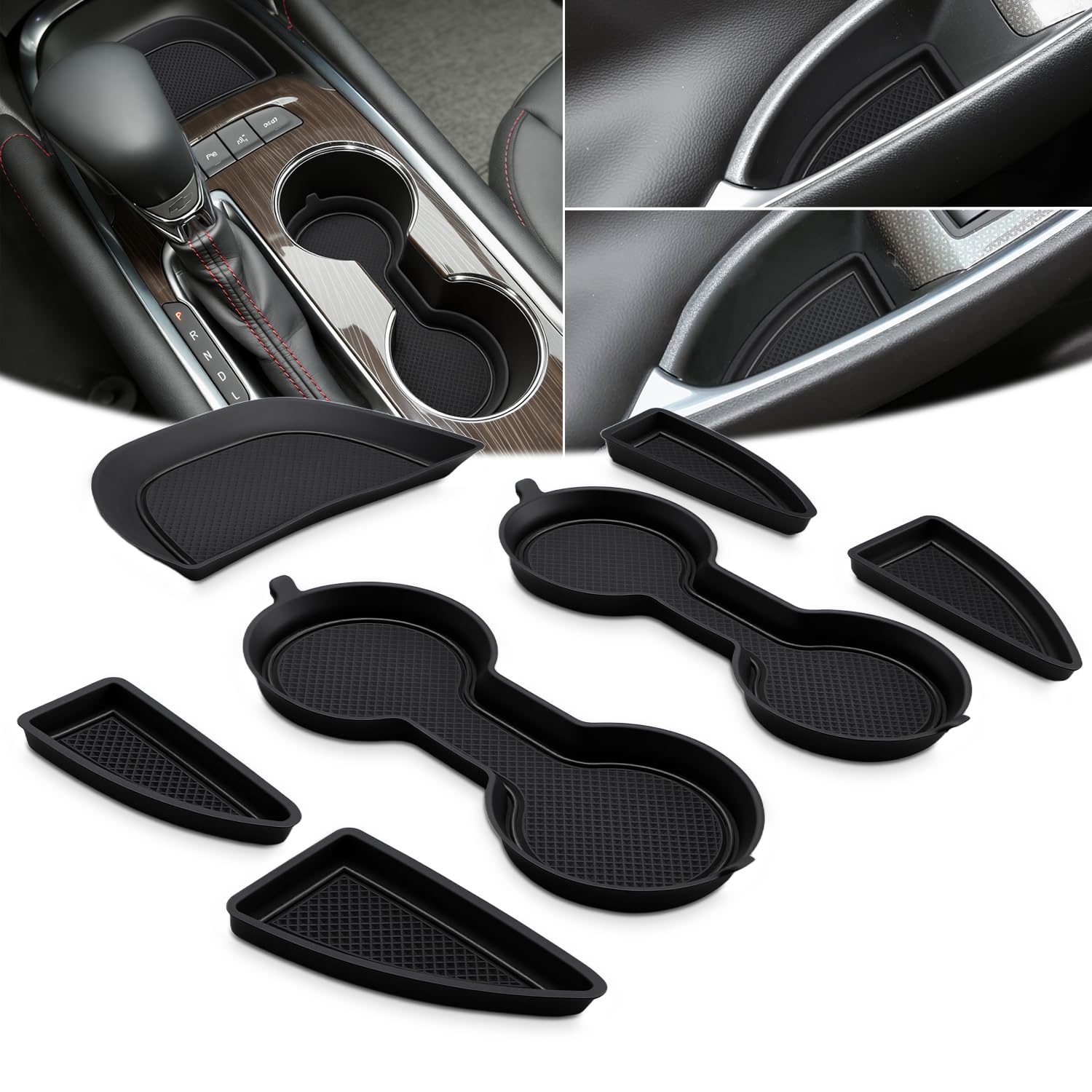 auovo front console cup insert showing neat protection and easy cleaning