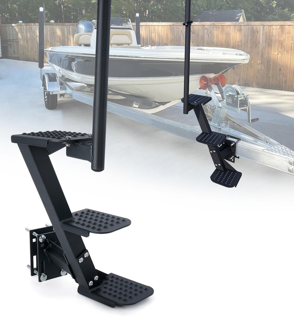 Aupar front view of three-step assembly showing stable entry benefit